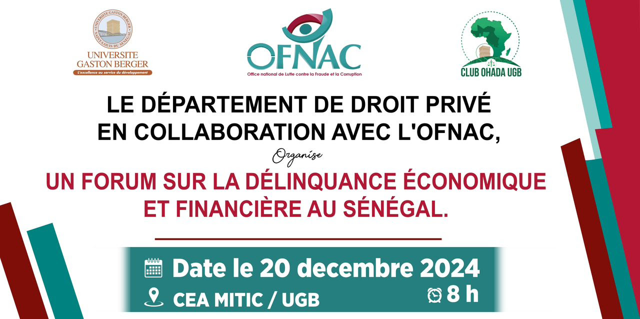 Le département de droit privé en collaboration avec L'OFNAC