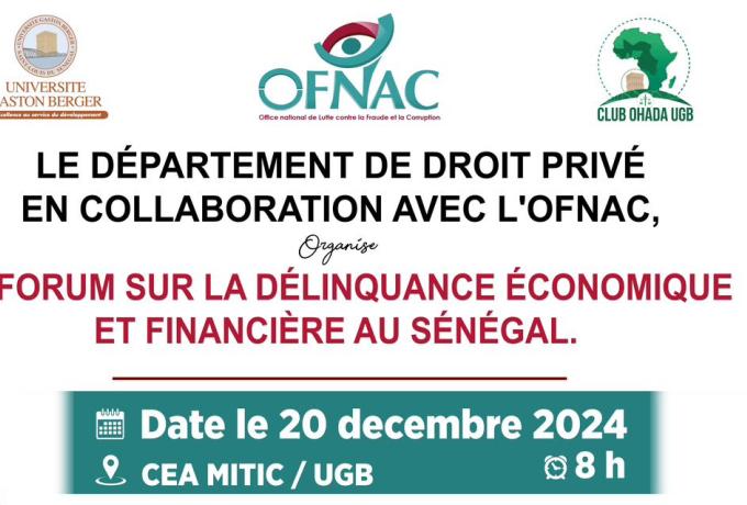 Le département de droit privé en collaboration avec L'OFNAC